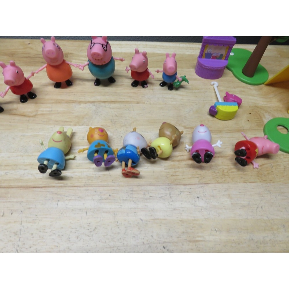 Peppa Pig Lot of 12 Figure Mixed George Mama Papa + Others 17 Total Pieces - Picture 9 of 14